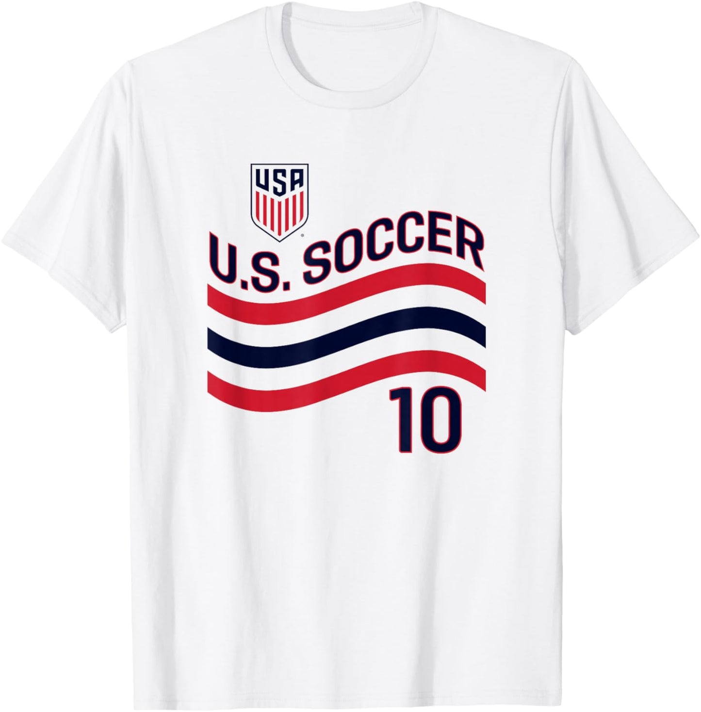 Christian Pulisic 10 White USMNT Officially Licensed T-Shirt - T-Shirt | White