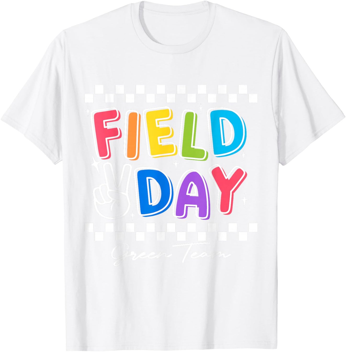 Field Day Green Team Game Competition Obstacle Course Fun T-Shirt - T-Shirt | White