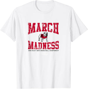 Georgia Bulldogs Basketball - March Madness 2025 - NCAA T-Shirt - T-Shirt | White