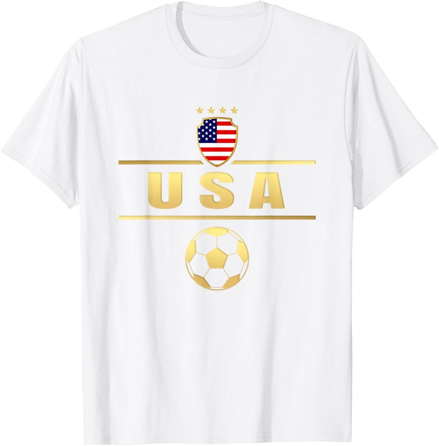 American Flag Soccer Shirt Women's Soccer Girls Soccer T-Shirt - T-Shirt | White