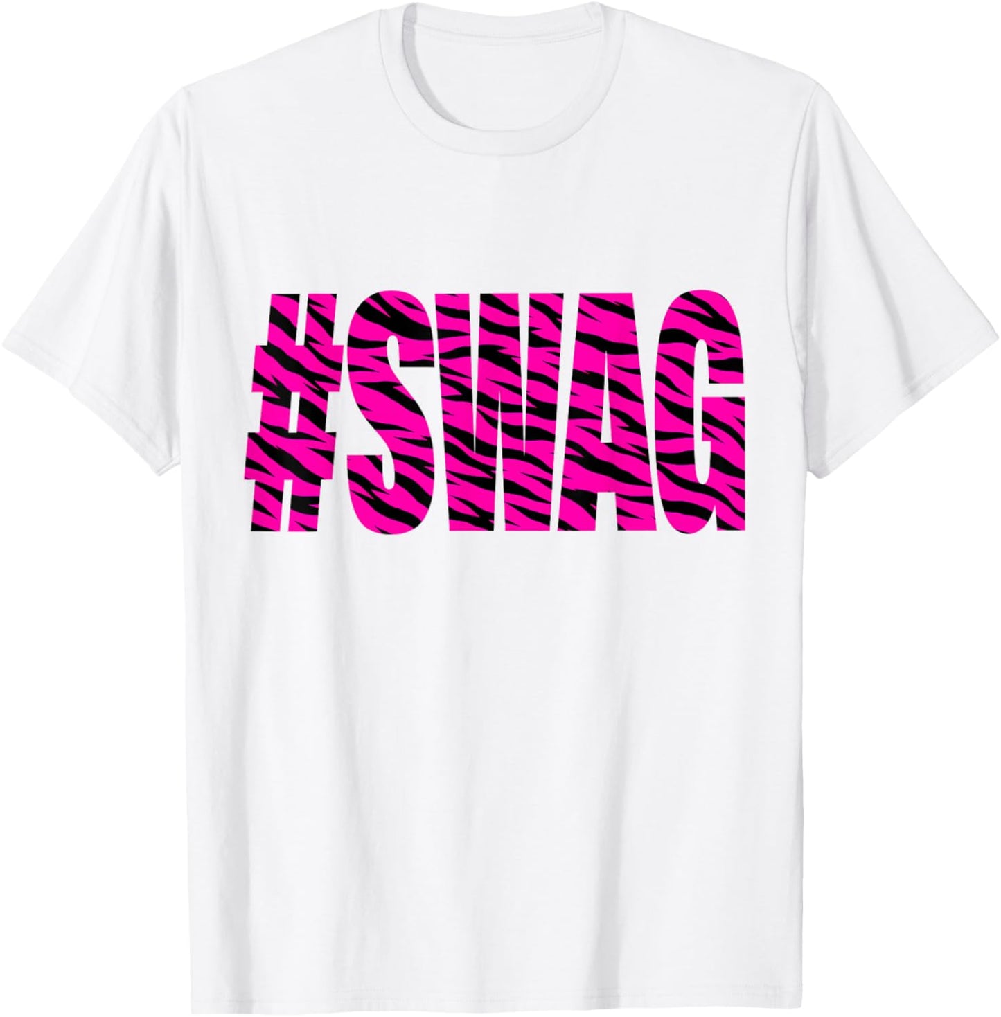 Hashtag Swag Pink T-Shirt - T-Shirt | White