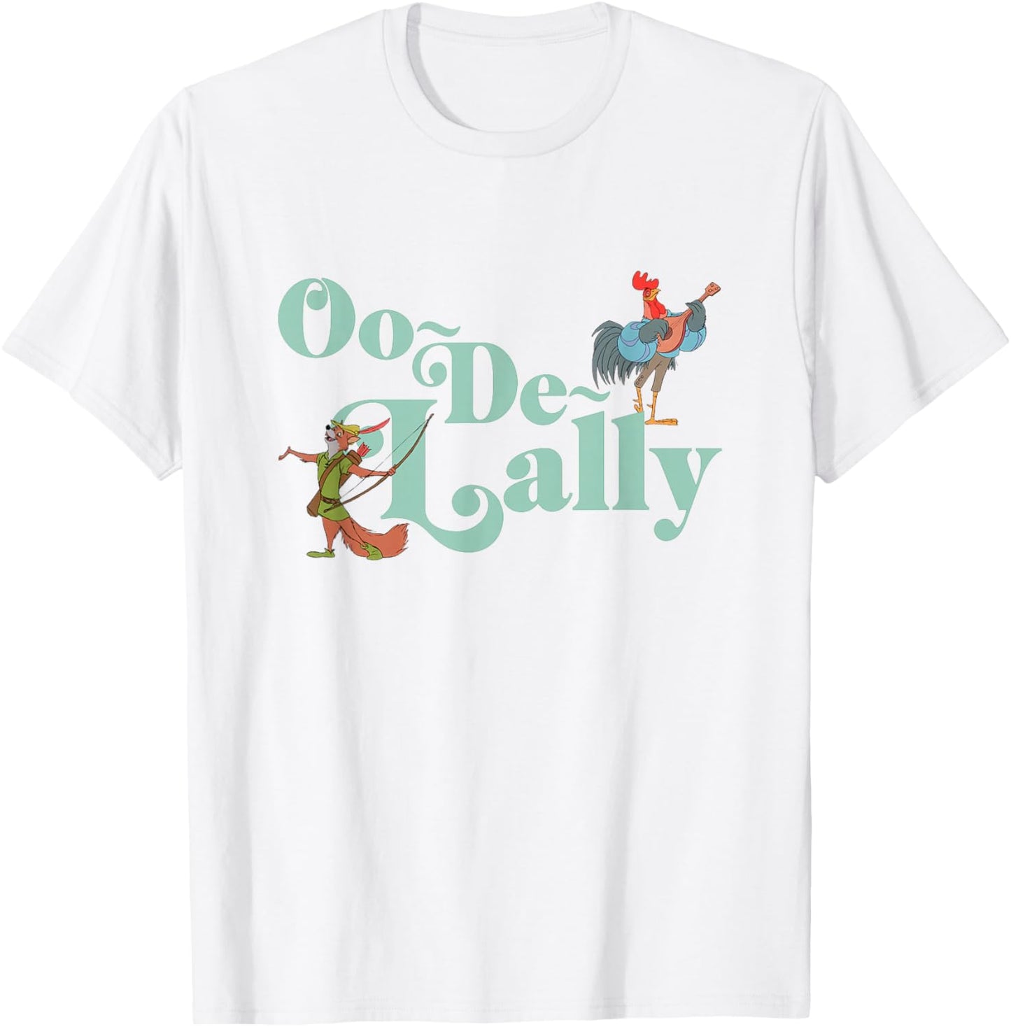 Disney Robin Hood Oo-De-Lally Iconic Quote Chest Text Logo T-Shirt - T-Shirt | White