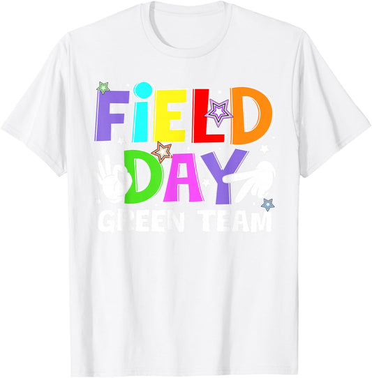 Field Day Green Team Let The Games Begin Six Seven Meme T-Shirt - T-Shirt | White