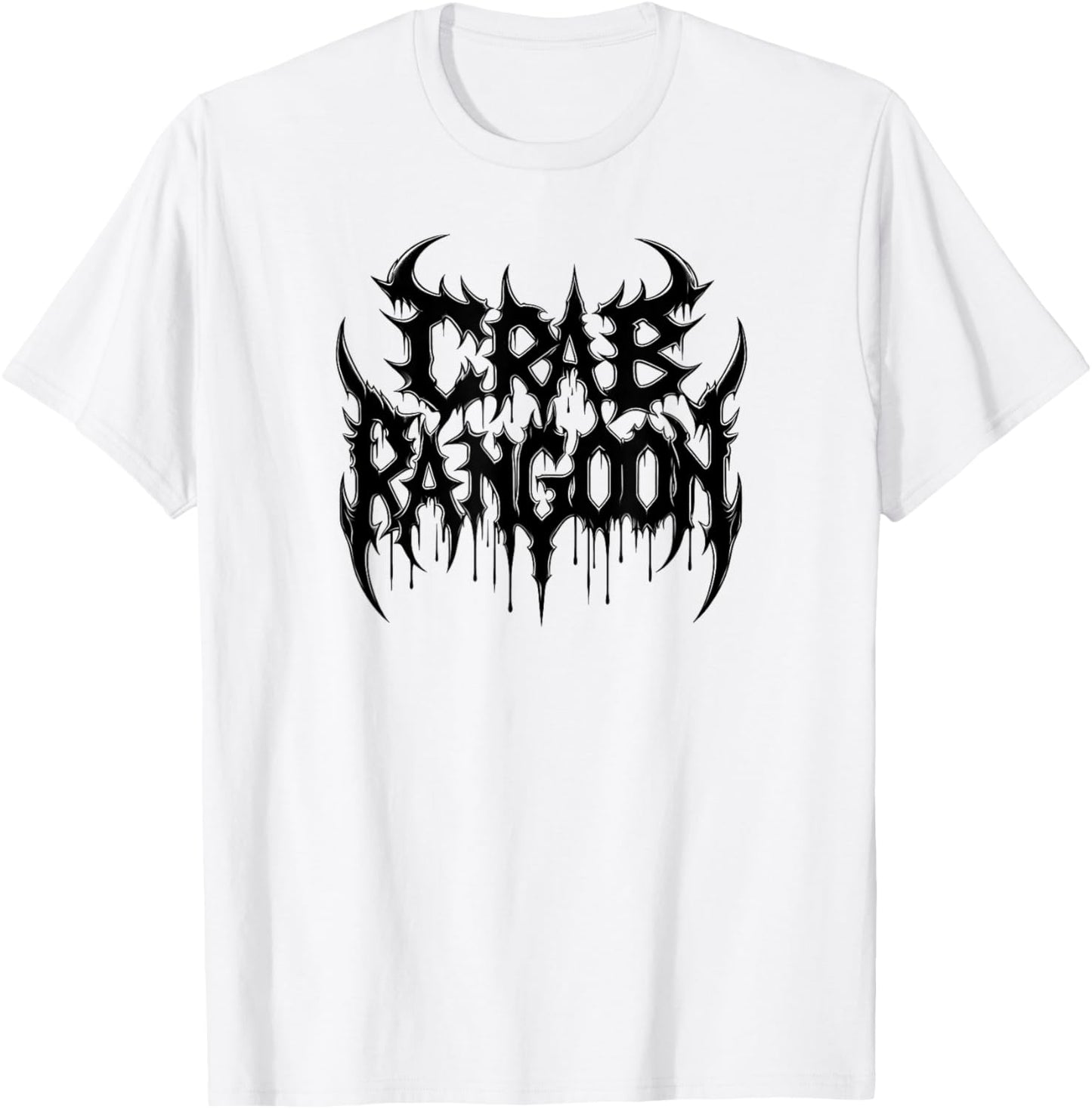 CRAB RANGOON Metal Shirt Dank Meme Funny Heavy Metal Cursed T-Shirt - T-Shirt | White