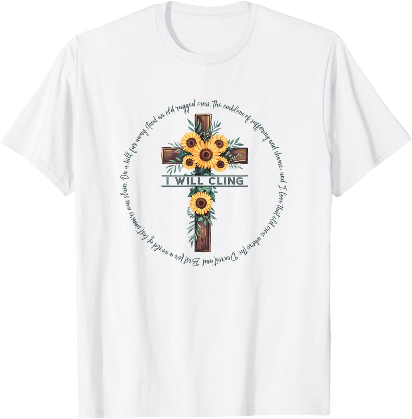 The Old Rugged Cross Christian Gift T-Shirt - T-Shirt | White