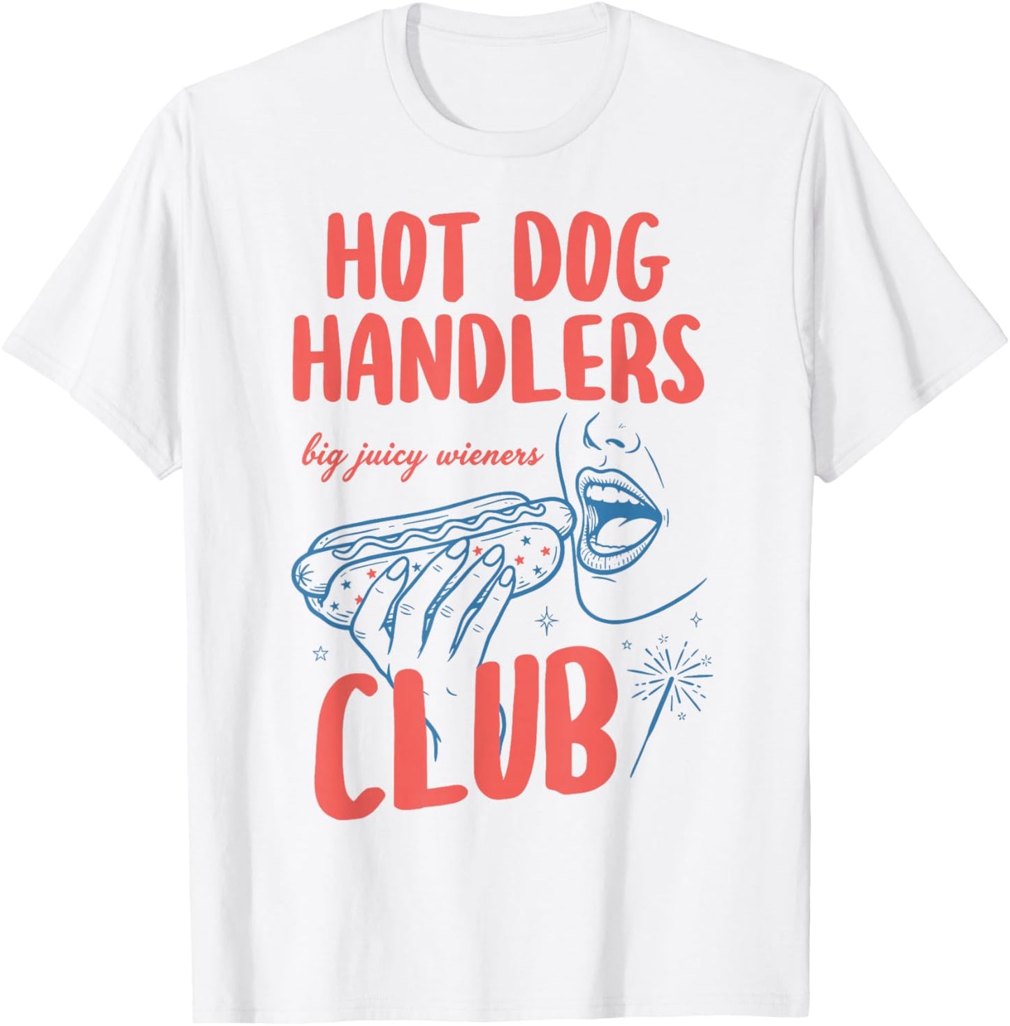 Retro Bun Destroyer Hot Dog Handlers Club 4th of July Couple T-Shirt - T-Shirt | White