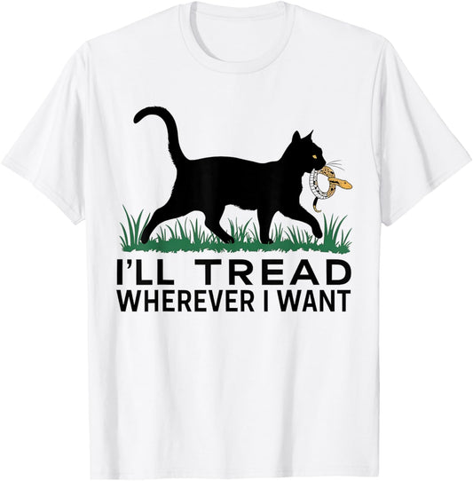 I'll Thread Wherever I Want Childless Cat Lady Election T-Shirt - T-Shirt | White