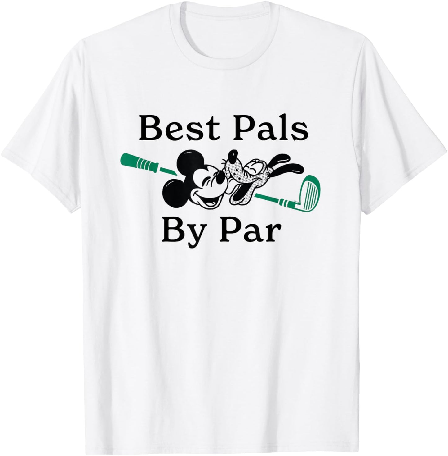 Disney Golf Mickey Mouse & Pluto Best Pals by Par Golfing T-Shirt - T-Shirt | White
