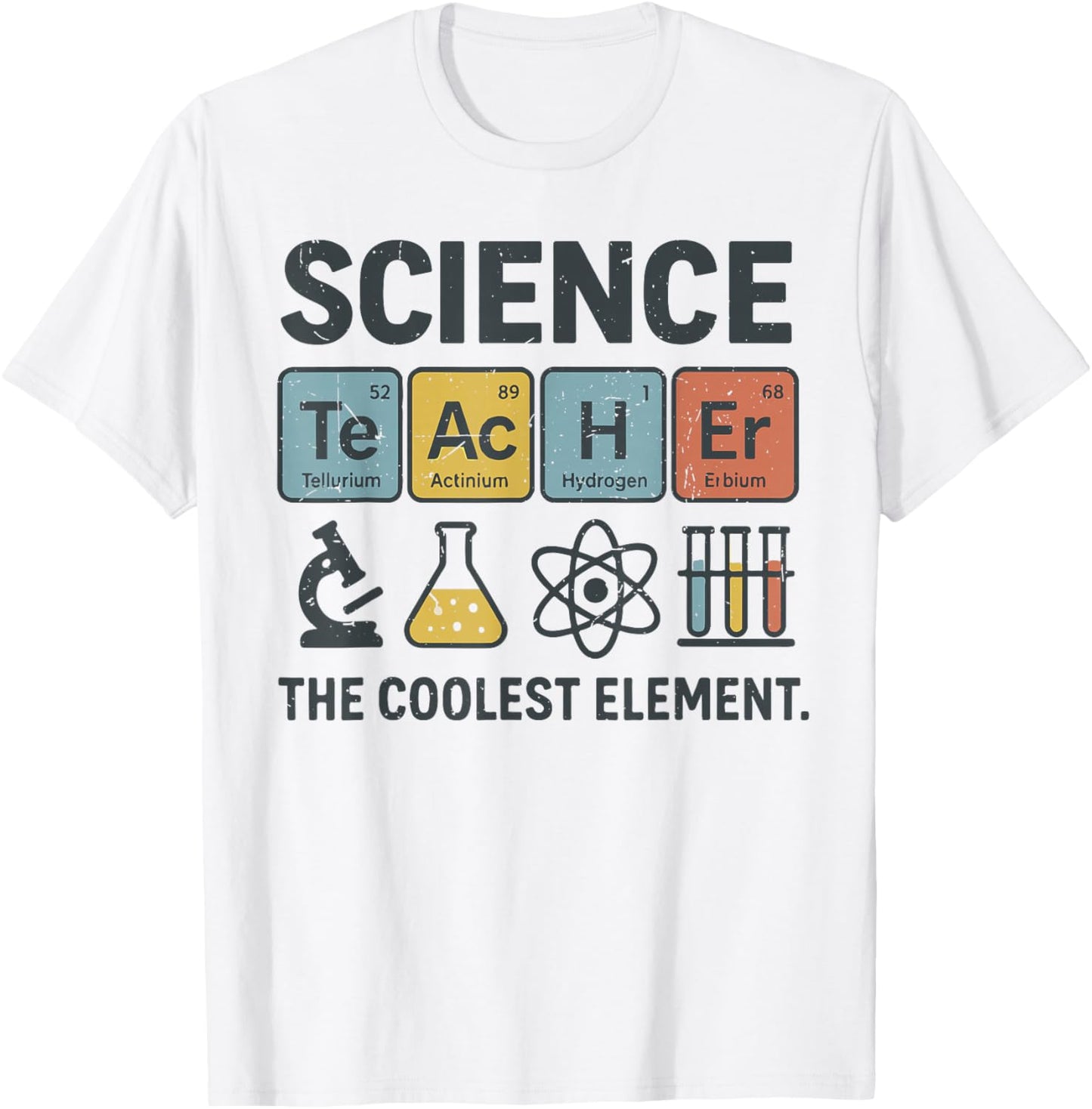Science Teacher Funny Periodic Table Jokes Chemistry Pun T-Shirt - T-Shirt | White