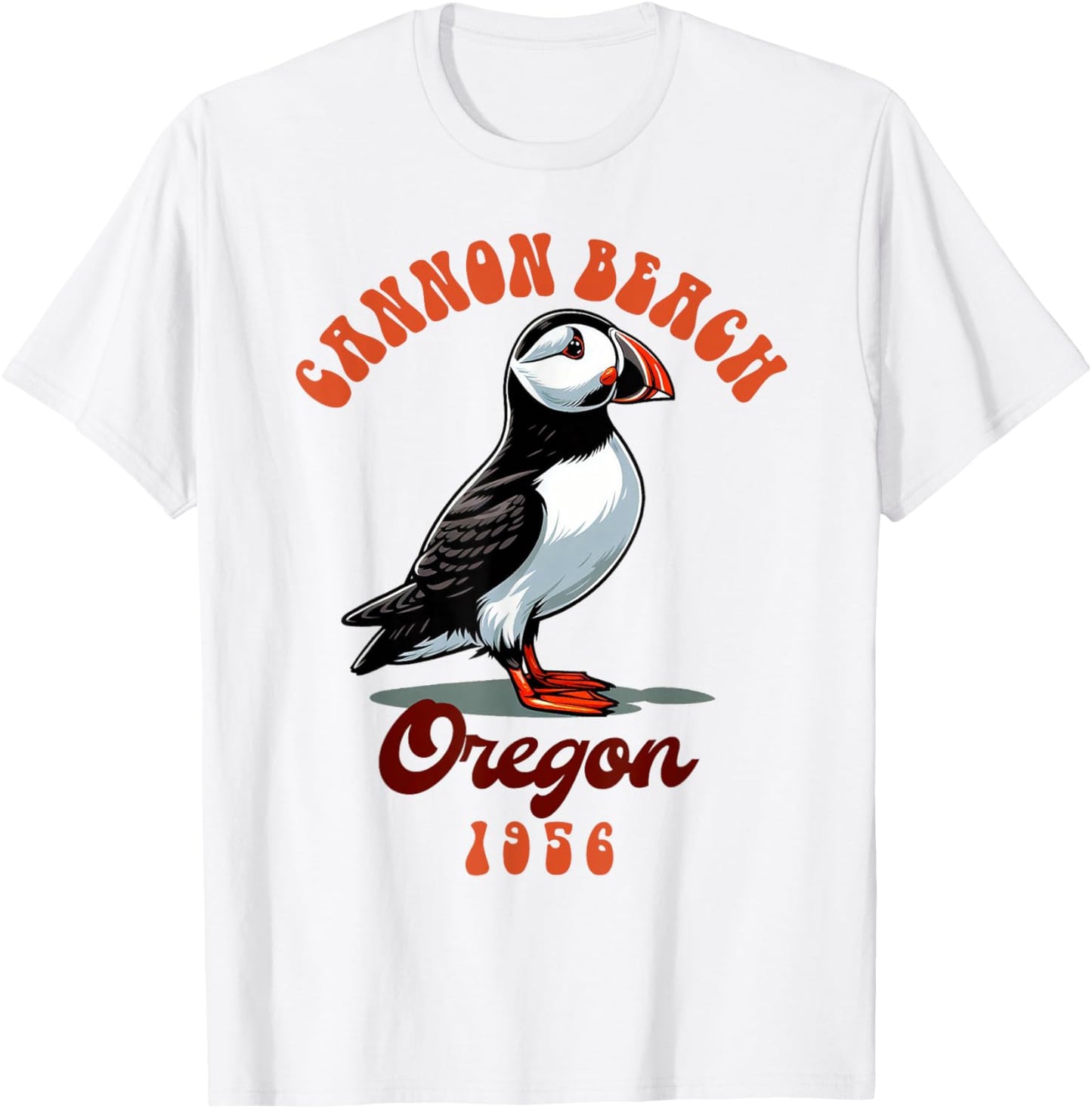 Cannon Beach Travel Trip Tufted Puffin Cannon Beach Oregon Men Women T-Shirt - T-Shirt | White