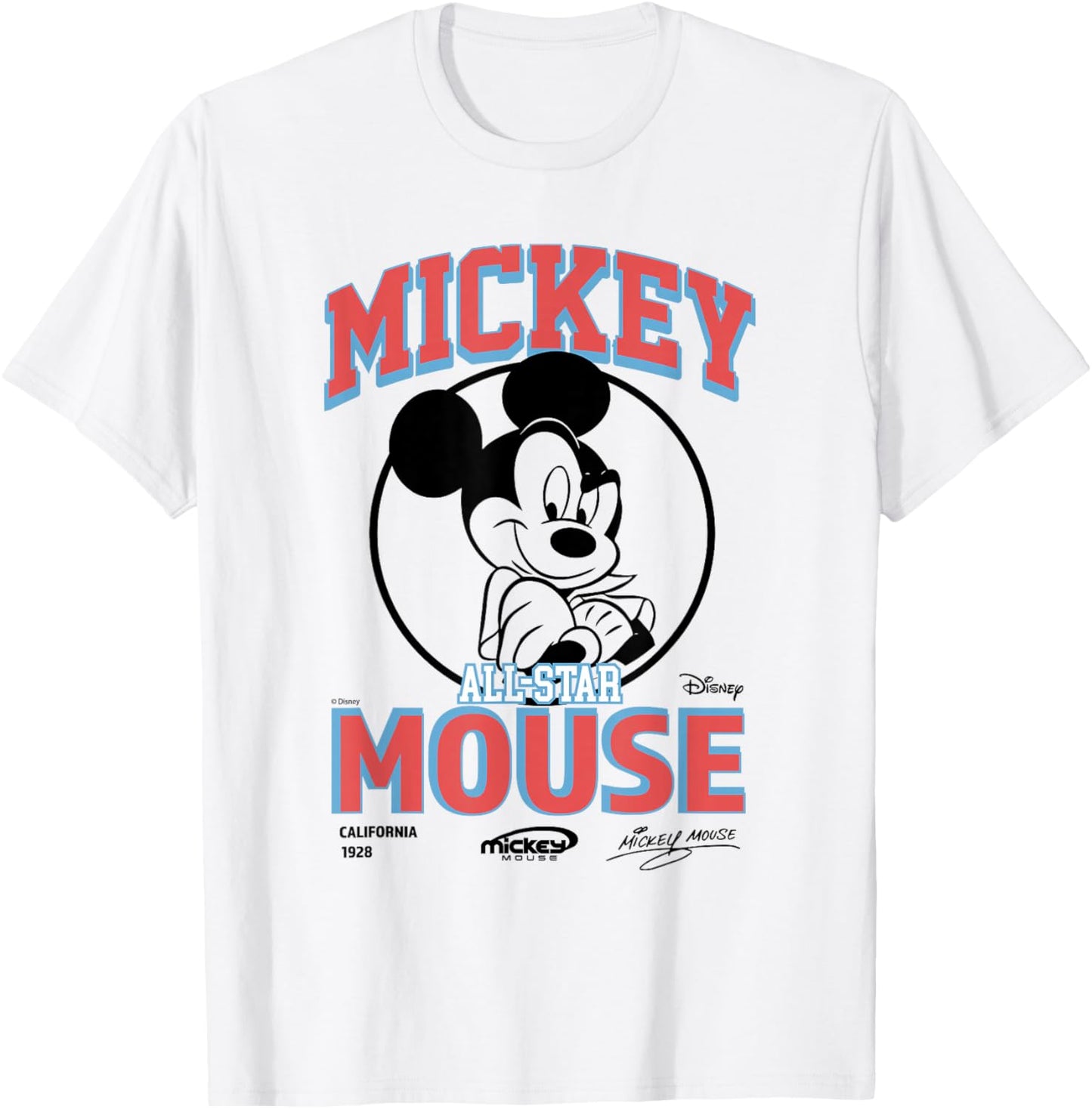 Disney Mickey and Friends All Star Varsity Athletic T-Shirt - T-Shirt | White