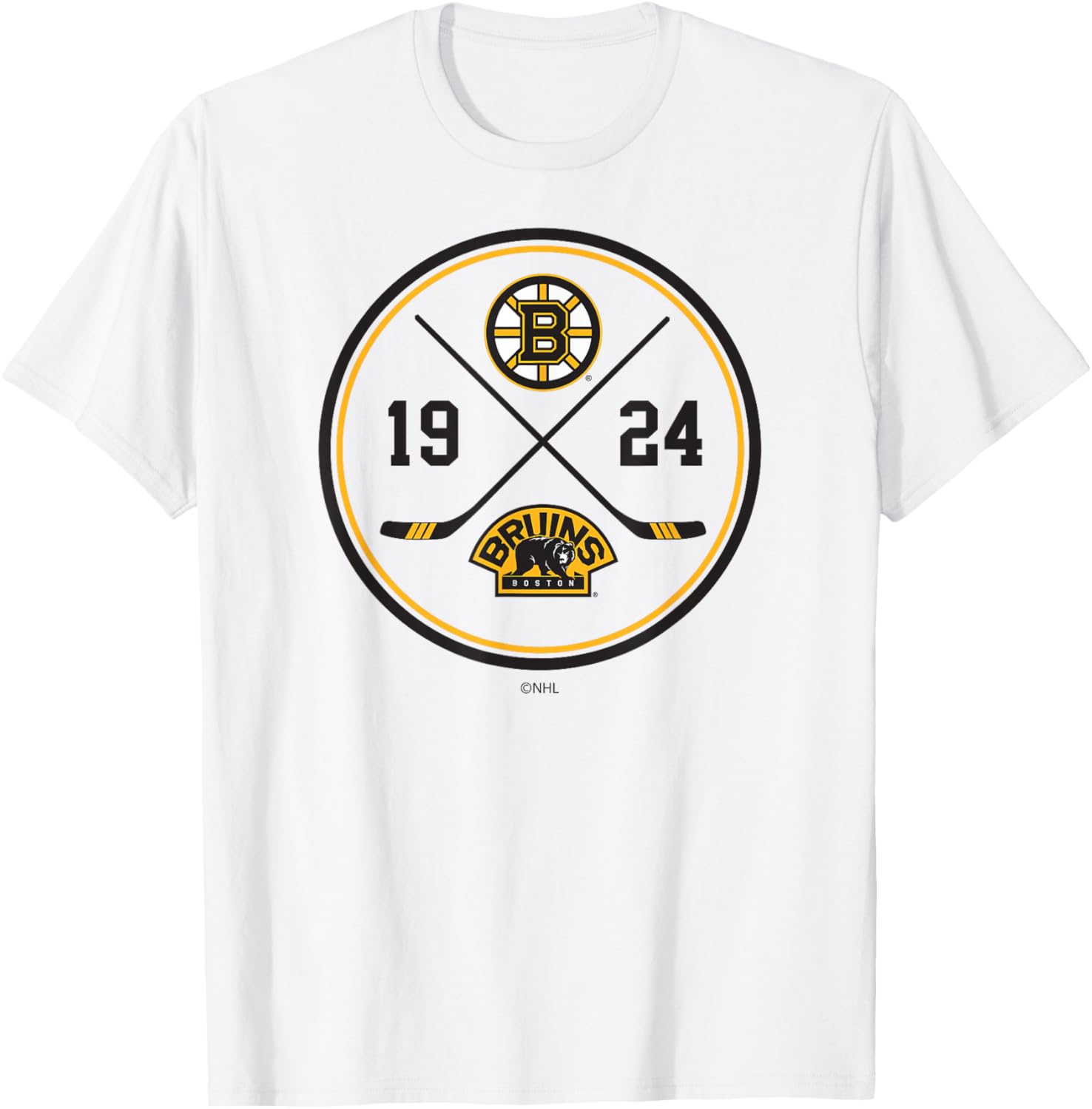 Boston Bruins Prize Gray Officially Licensed T-Shirt - T-Shirt | White