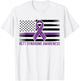 Rett Syndrome Awareness with Purple Ribbon Women Kid T-Shirt - T-Shirt | White