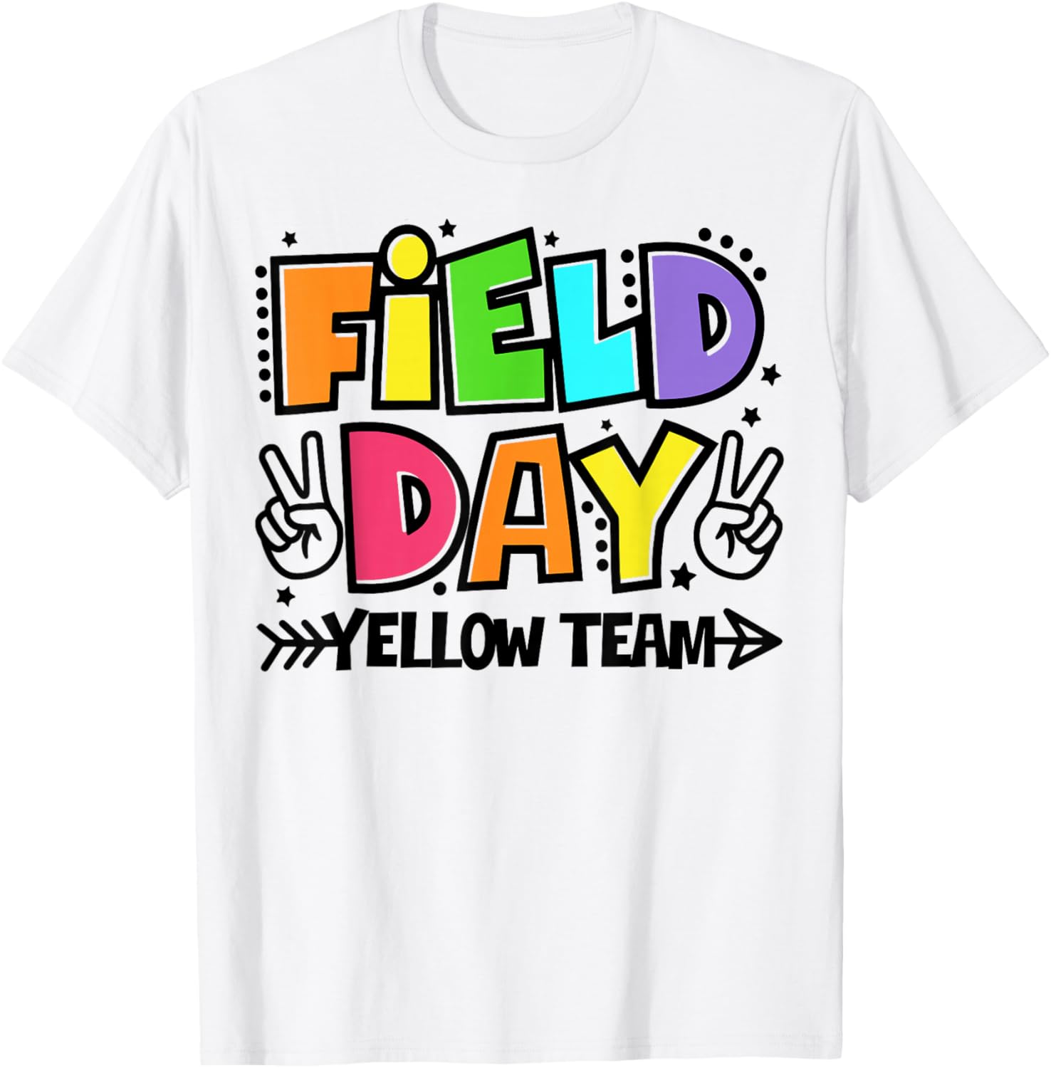 Field Day Yellow Team Funny For Teacher Kids Field Day Games T-Shirt - T-Shirt | White