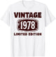 1978 48 Ans Homme Femme Cadeau Anniversaire Homme 1978 T-Shirt - T-Shirt | White