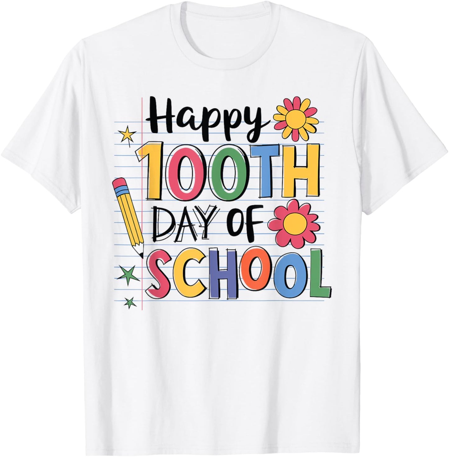 Happy 100 Days Of School Teacher Student Women Kids Girls T-Shirt - T-Shirt | White