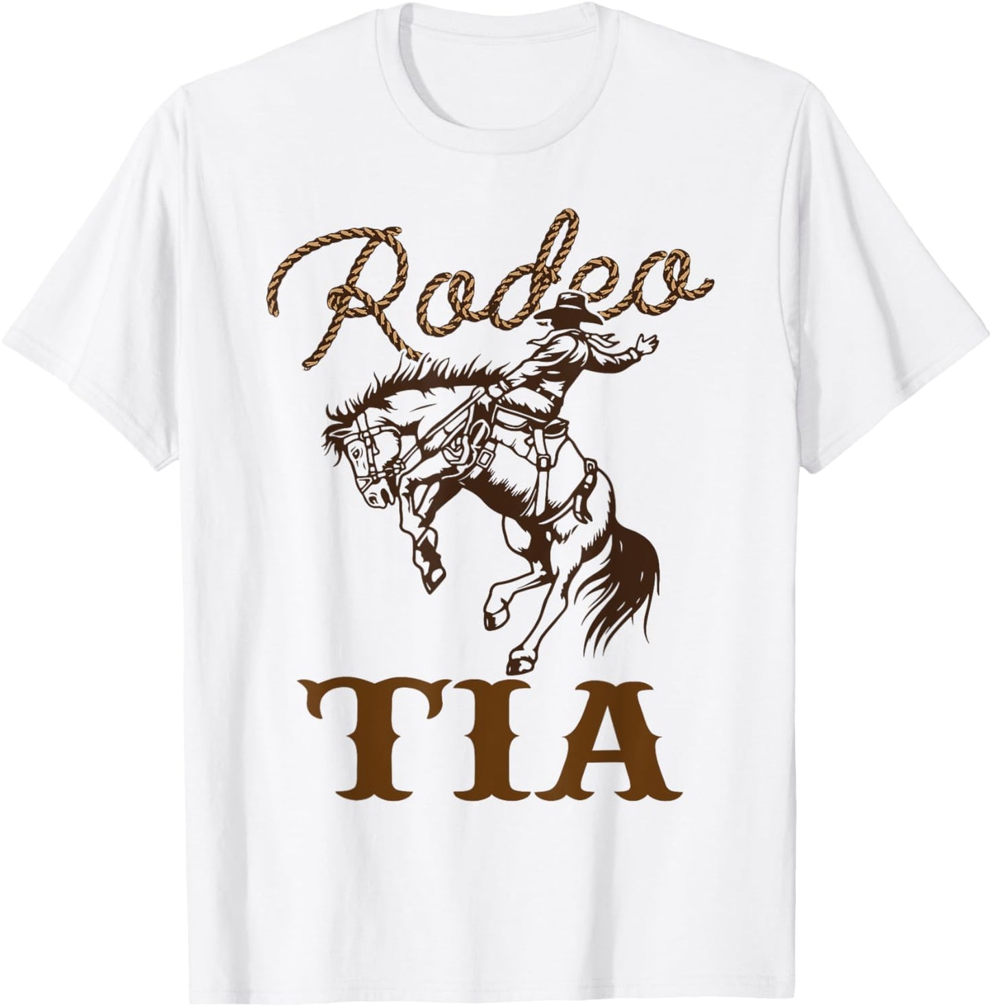 Tia Birthday Cowboy Cowgirl Western Rodeo Aunt Bday Party T-Shirt - T-Shirt | White