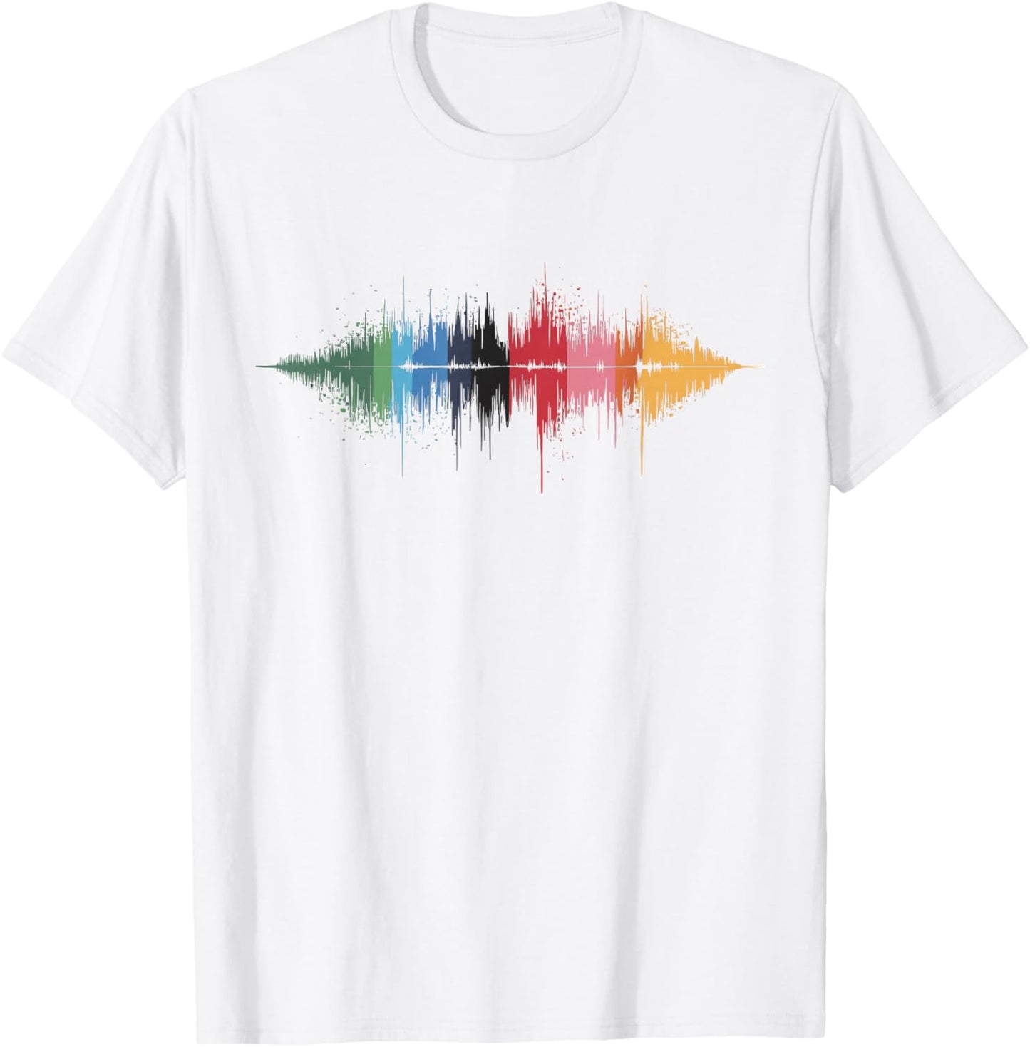 SoundWave Song Art Watercolor Audio Wave Producer Men Women T-Shirt - T-Shirt | White