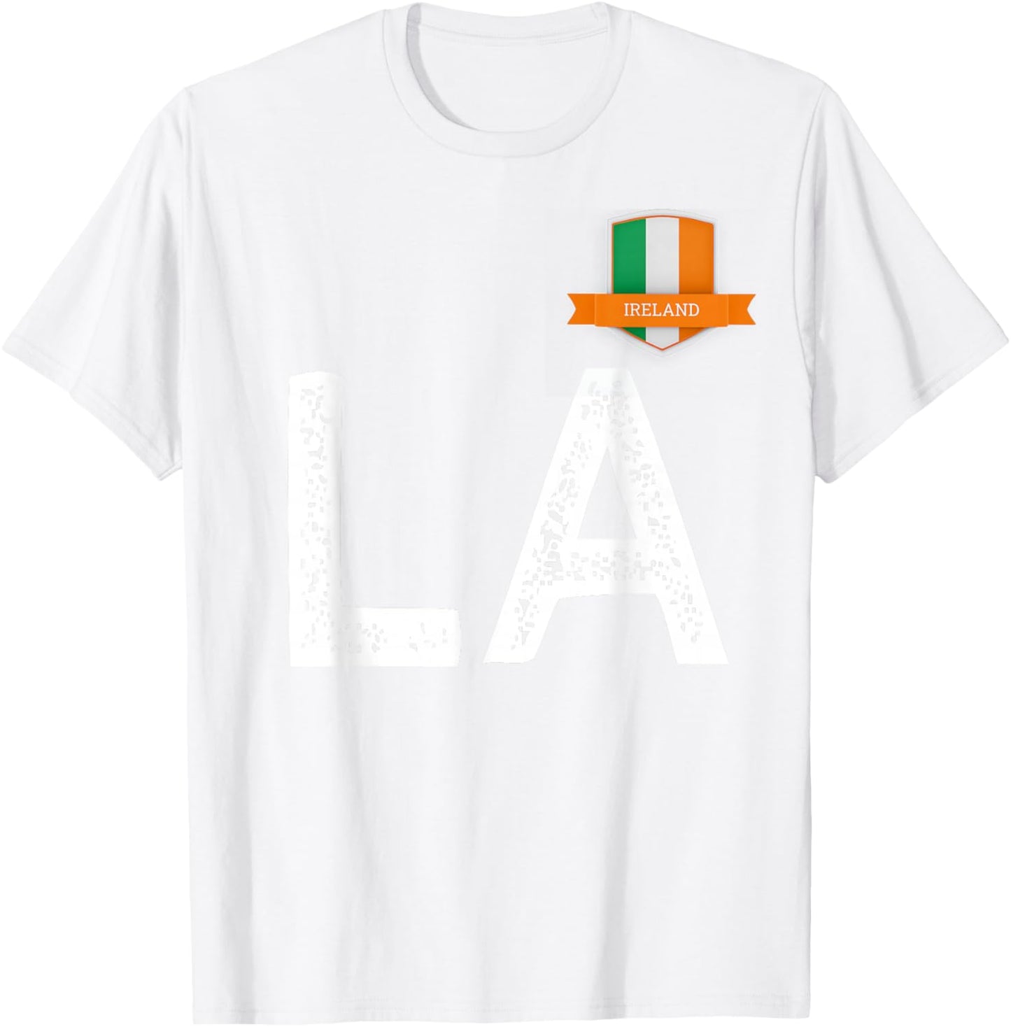 Ireland Irish Human-Flag Letter L and A Éire Ireland T-Shirt - T-Shirt | White