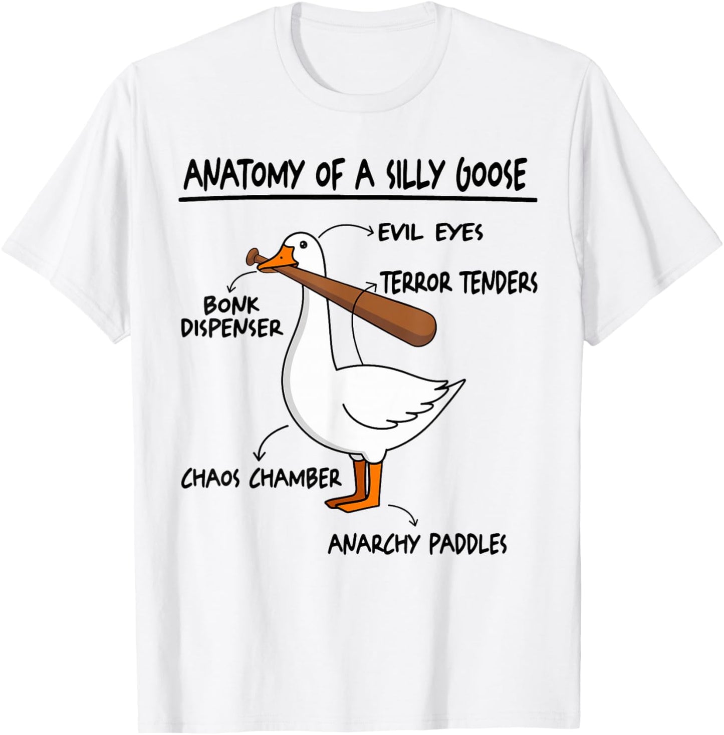 Anatomy Of A Silly Goose T-Shirt - T-Shirt | White
