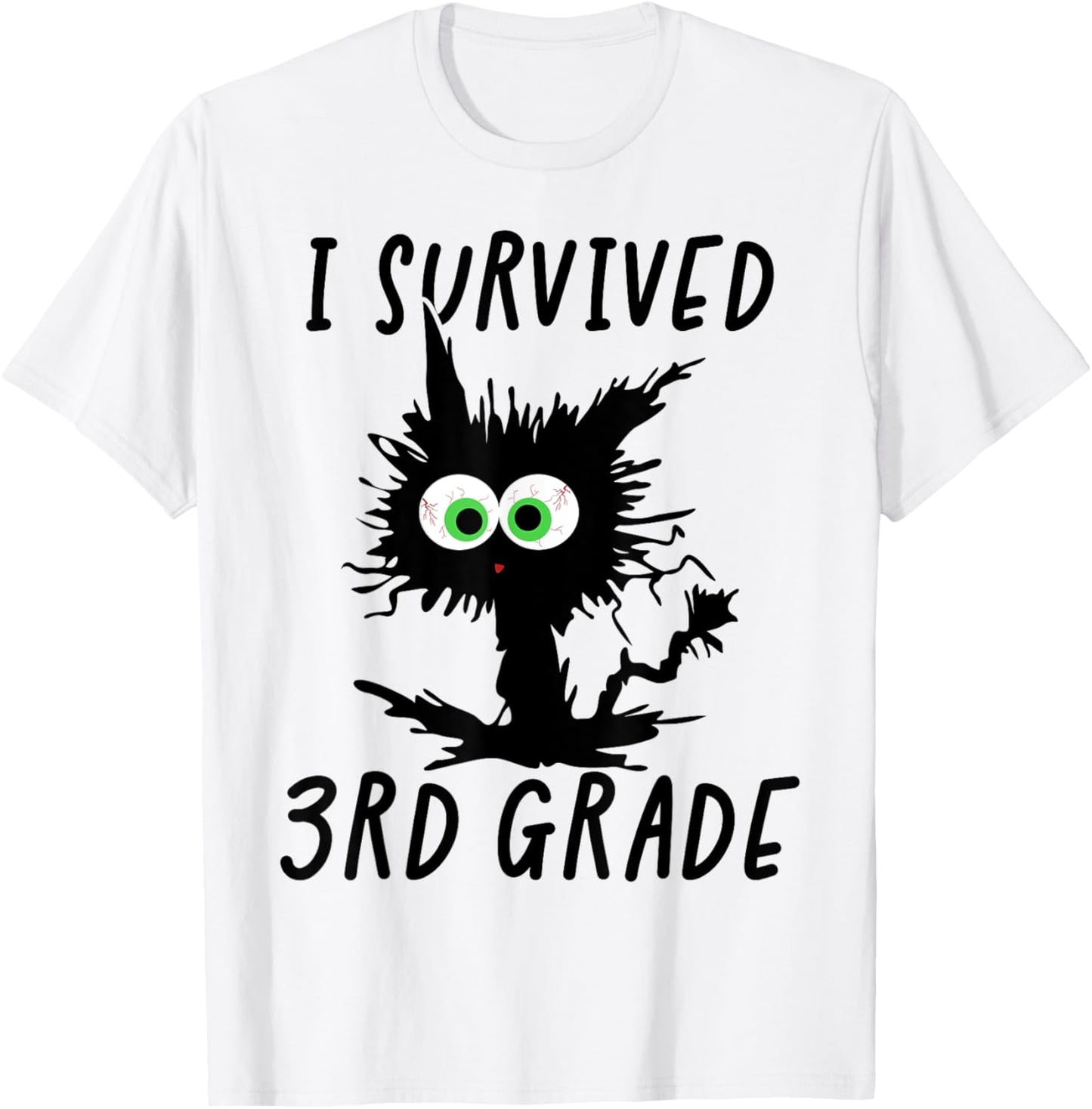 I Survived Third Grade Cat T-Shirt - T-Shirt | White