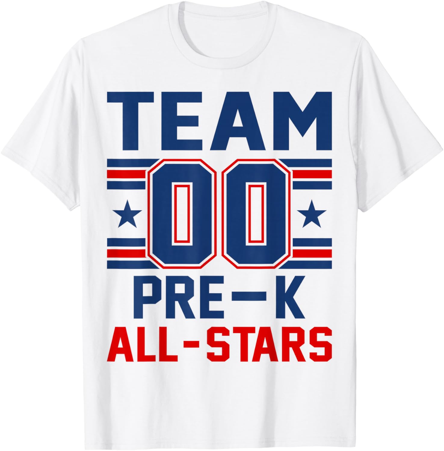 Kids Sports Preschool Team Pre-K All Stars Jersey T-Shirt - T-Shirt | White