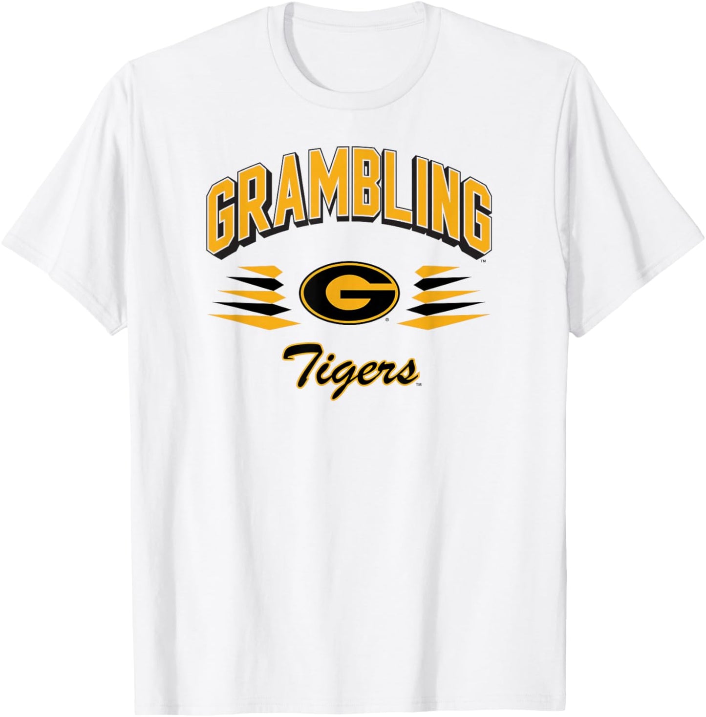 Grambling Tigers Retro Diamond White Officially Licensed T-Shirt - T-Shirt | White