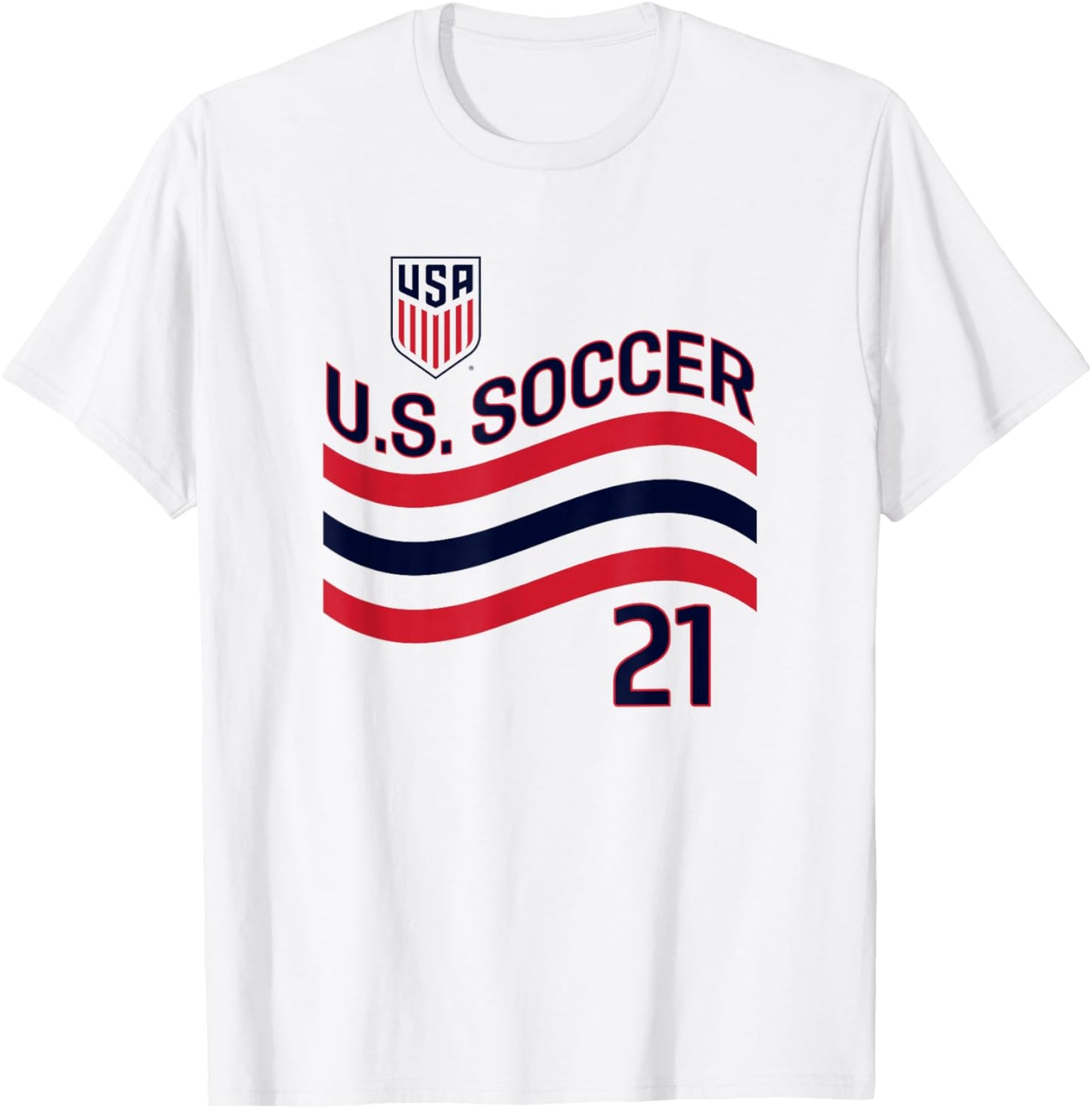 Tim Weah 21 White USMNT Officially Licensed T-Shirt - T-Shirt | White