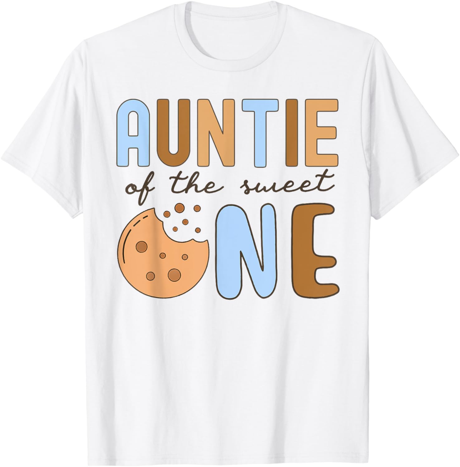 Auntie Of The Sweet One Cookies and Milk 1st Birthday Party T-Shirt - T-Shirt | White
