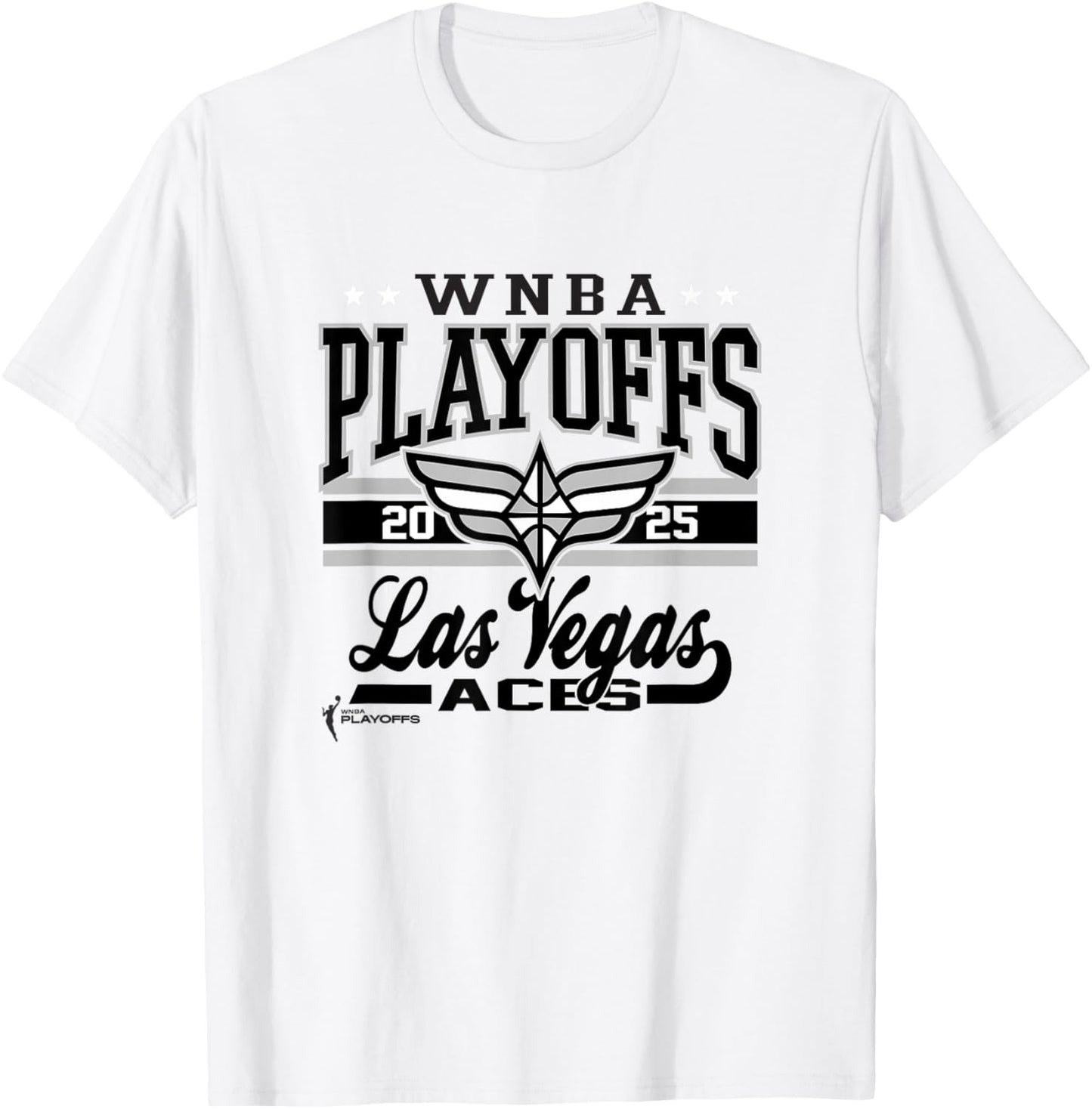 WNBA Official Las Vegas Aces 2025 Playoffs Time for Action T-Shirt - T-Shirt | White