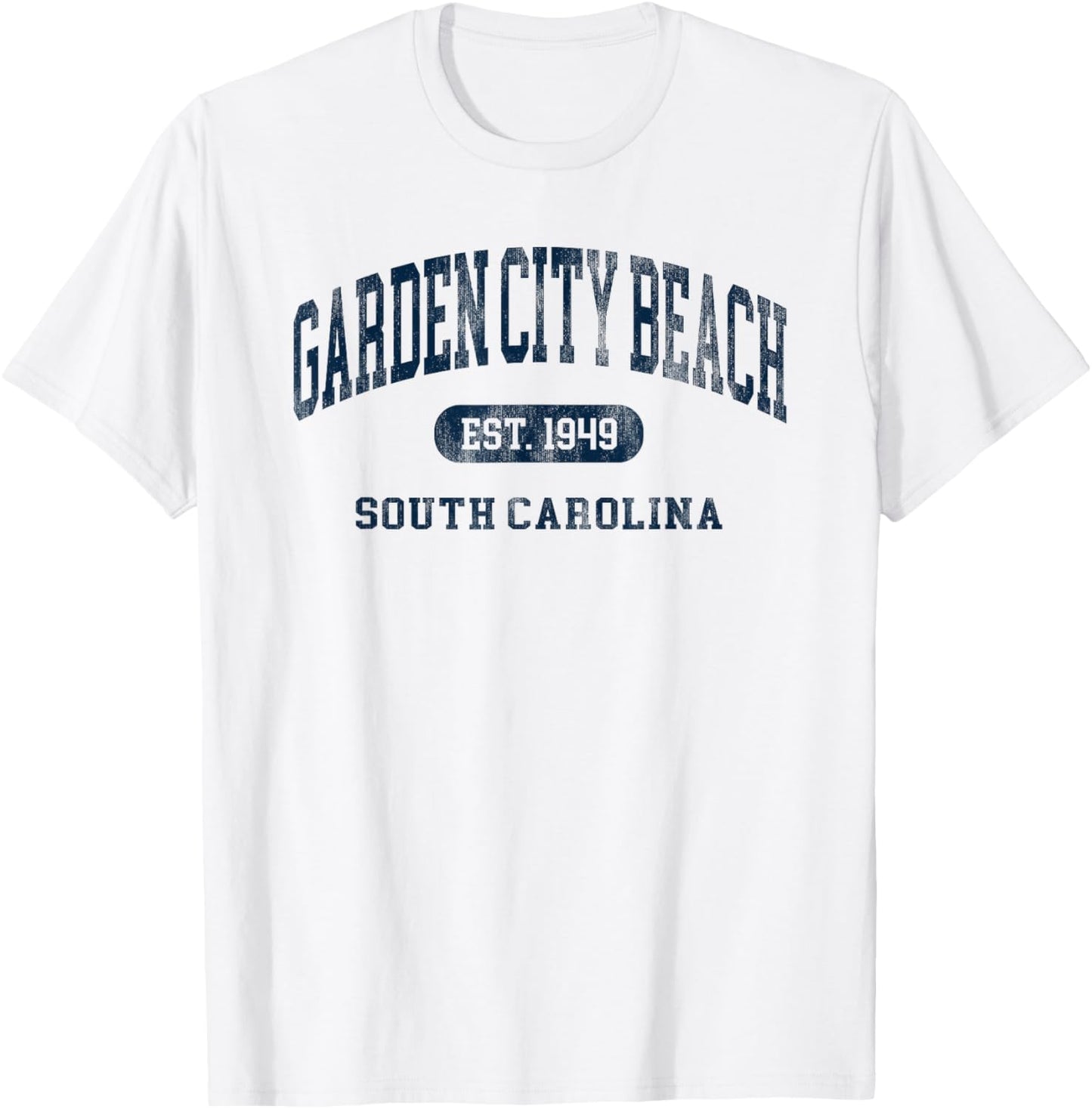 Garden City Beach South Carolina Retro Preppy Souvenir T-Shirt - T-Shirt | White