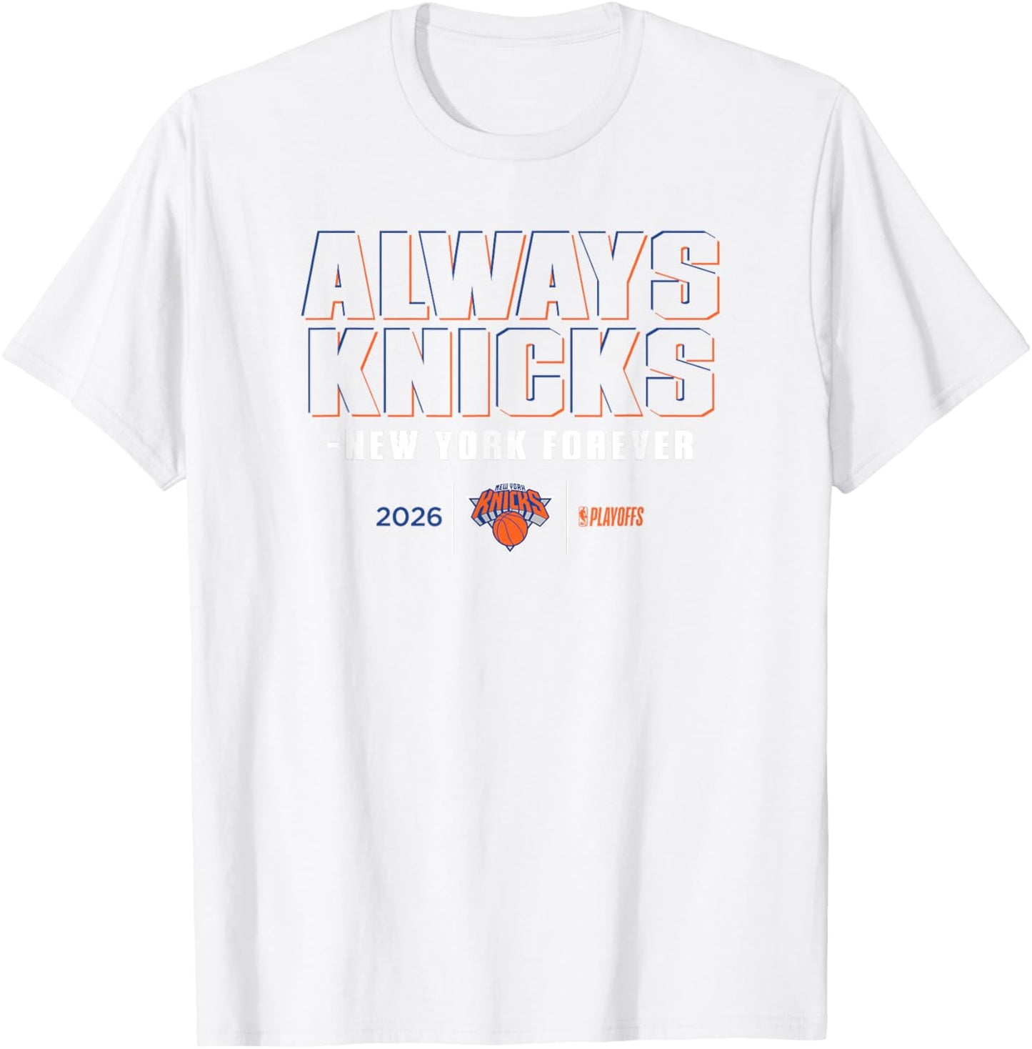 NBA 2026 Playoffs Mantra Knicks Shadow Realm T-Shirt - T-Shirt | White