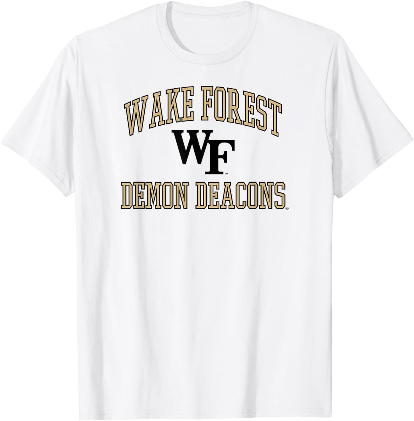 Wake Forest Demon Deacons Basketball Screen Gray T-Shirt - T-Shirt | White