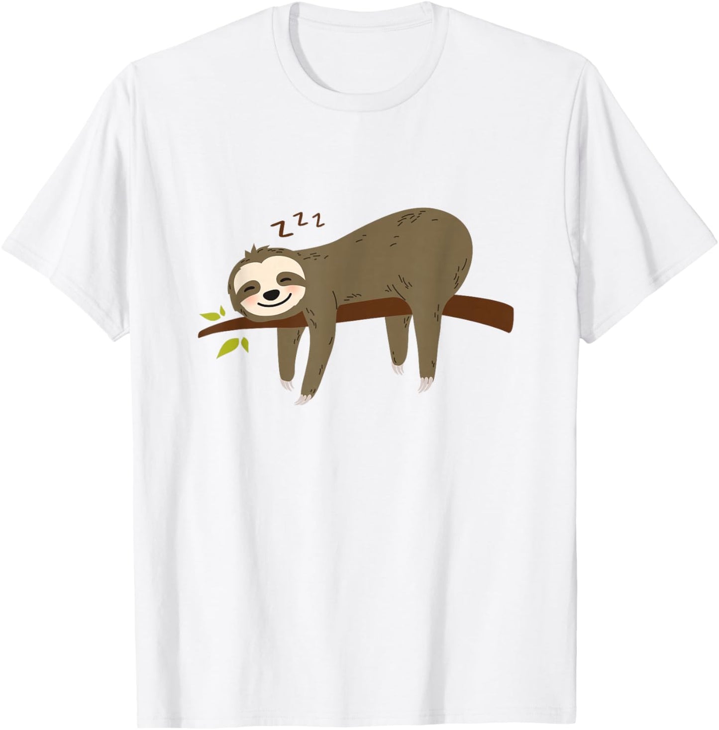 Funny Cute Pajama Sleeping Pjs Men Women Sleep Pajamas Sloth T-Shirt - T-Shirt | White