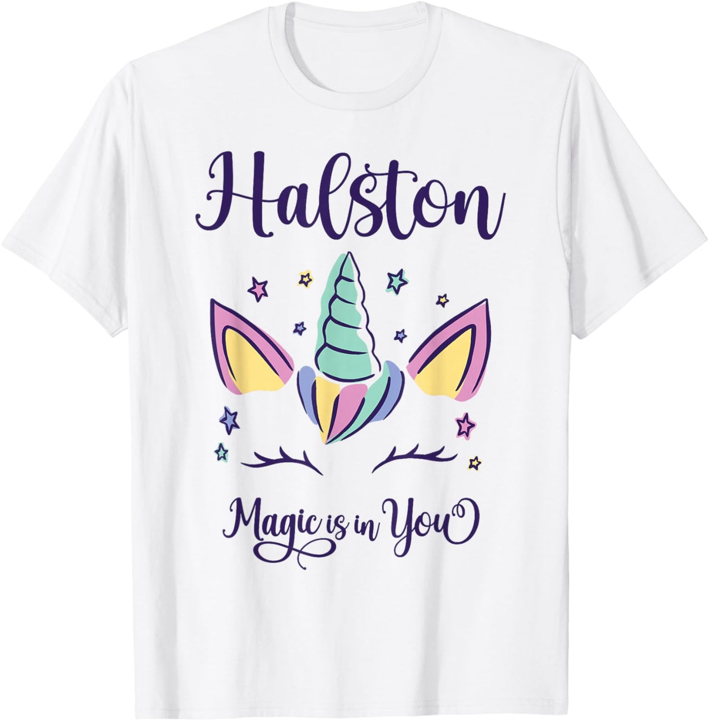 First Name Halston Personalized Halston T-Shirt - T-Shirt | White
