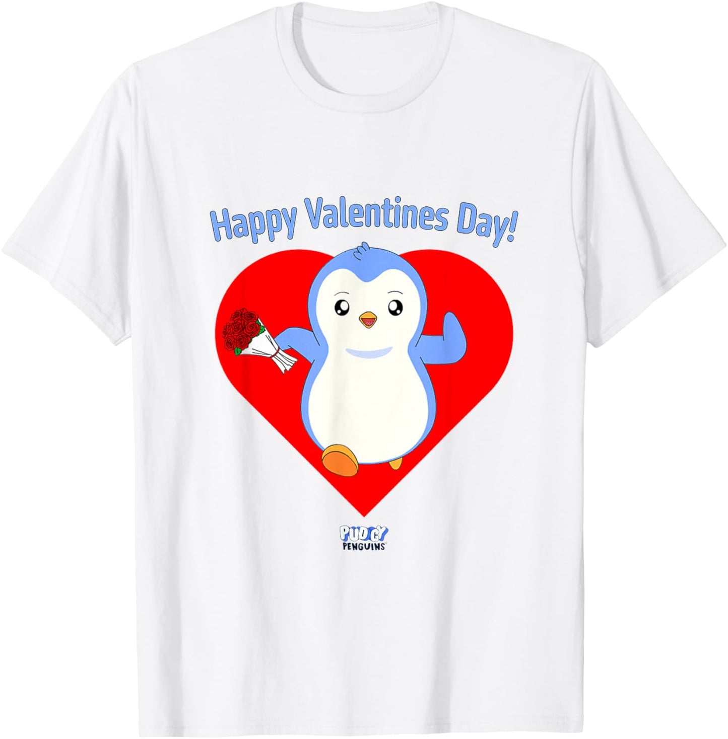 Official Pudgy Penguins Merch | It's Valentine's Day | Pengu T-Shirt - T-Shirt | White