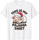 This is My Pajama Cute Lamb Christmas Pajamas T-Shirt - T-Shirt | White