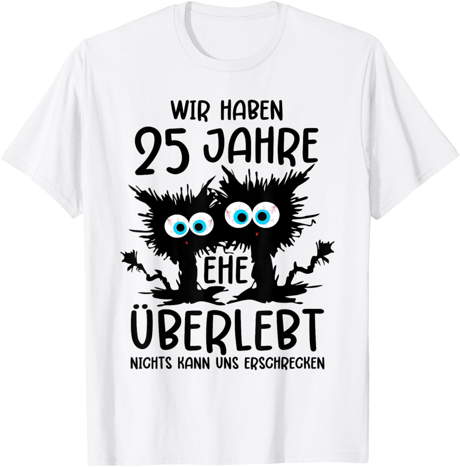 25 Jahre Verheiratet Silberhochzeit 25 Hochzeitstag T-Shirt - T-Shirt | White
