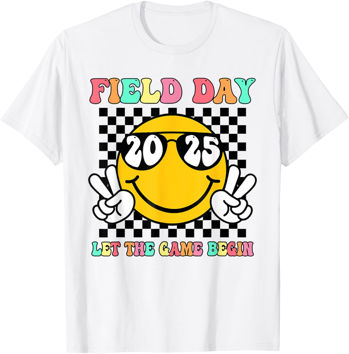 Field Day 2025 Let The Games Begin Yellow Team Teachers Kids T-Shirt - T-Shirt | White