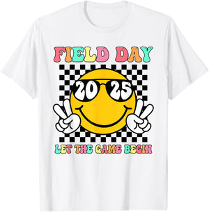 Field Day 2025 Let The Games Begin Yellow Team Teachers Kids T-Shirt - T-Shirt | White