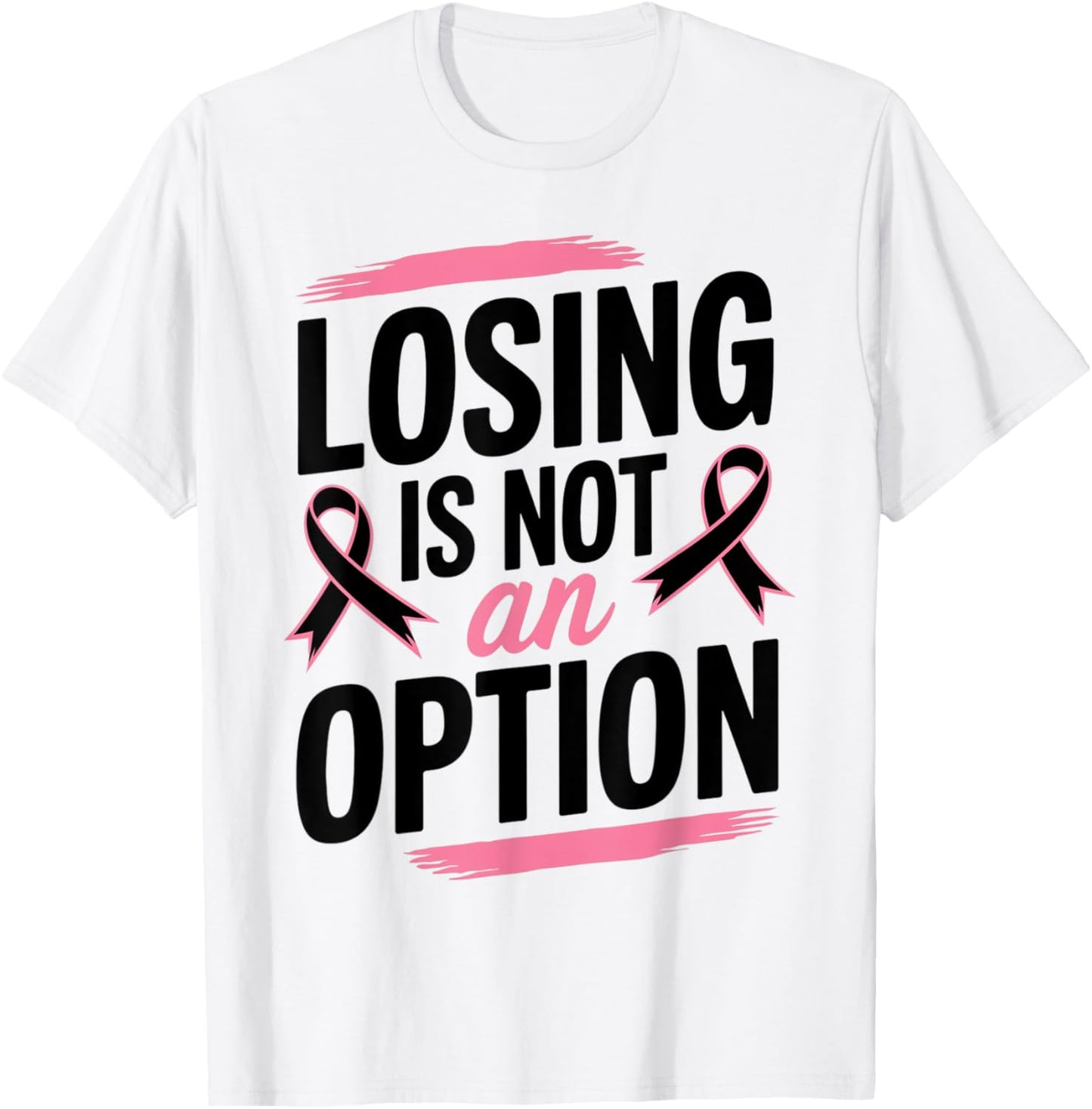 Pink Ribbon Breast Cancer Awareness T-Shirt - T-Shirt | White