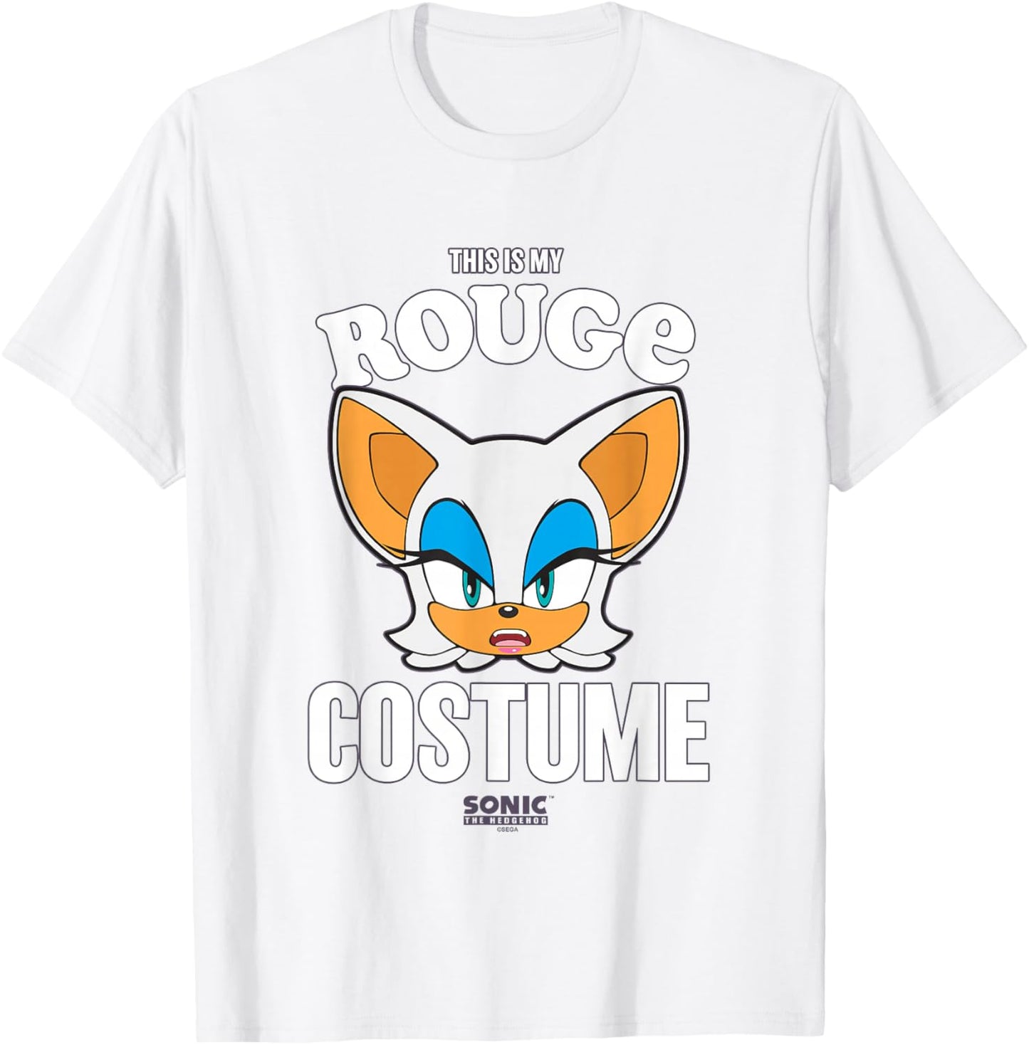 Sonic The Hedgehog Halloween This Is My Rouge Costume T-Shirt - T-Shirt | White