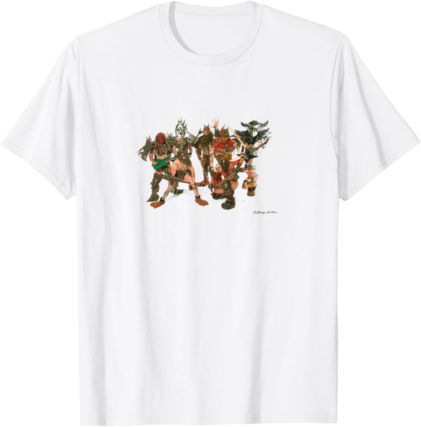 GWAR Heavy Metal Band by George DuBose T-Shirt - T-Shirt | White