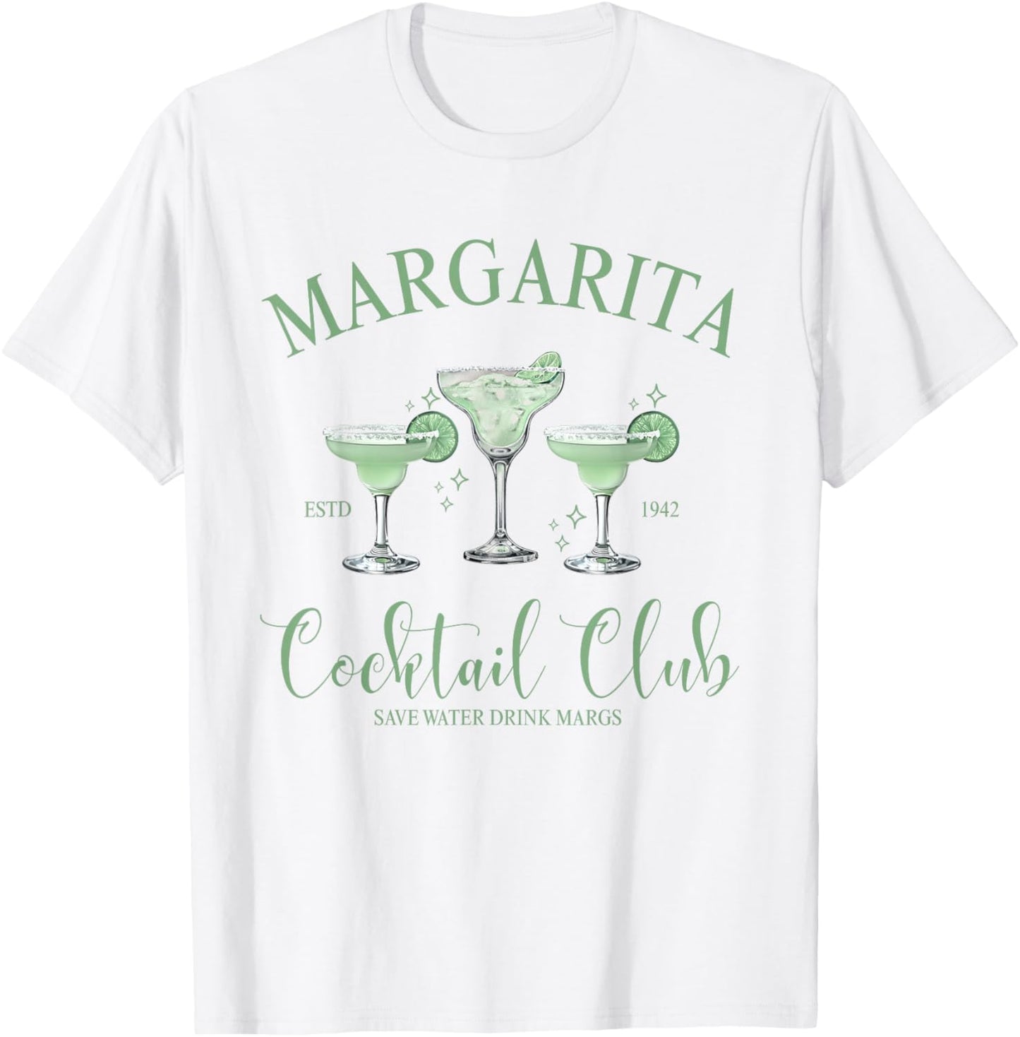 Women's Margarita Cocktail Club Summer Graphic T-Shirt - T-Shirt | White