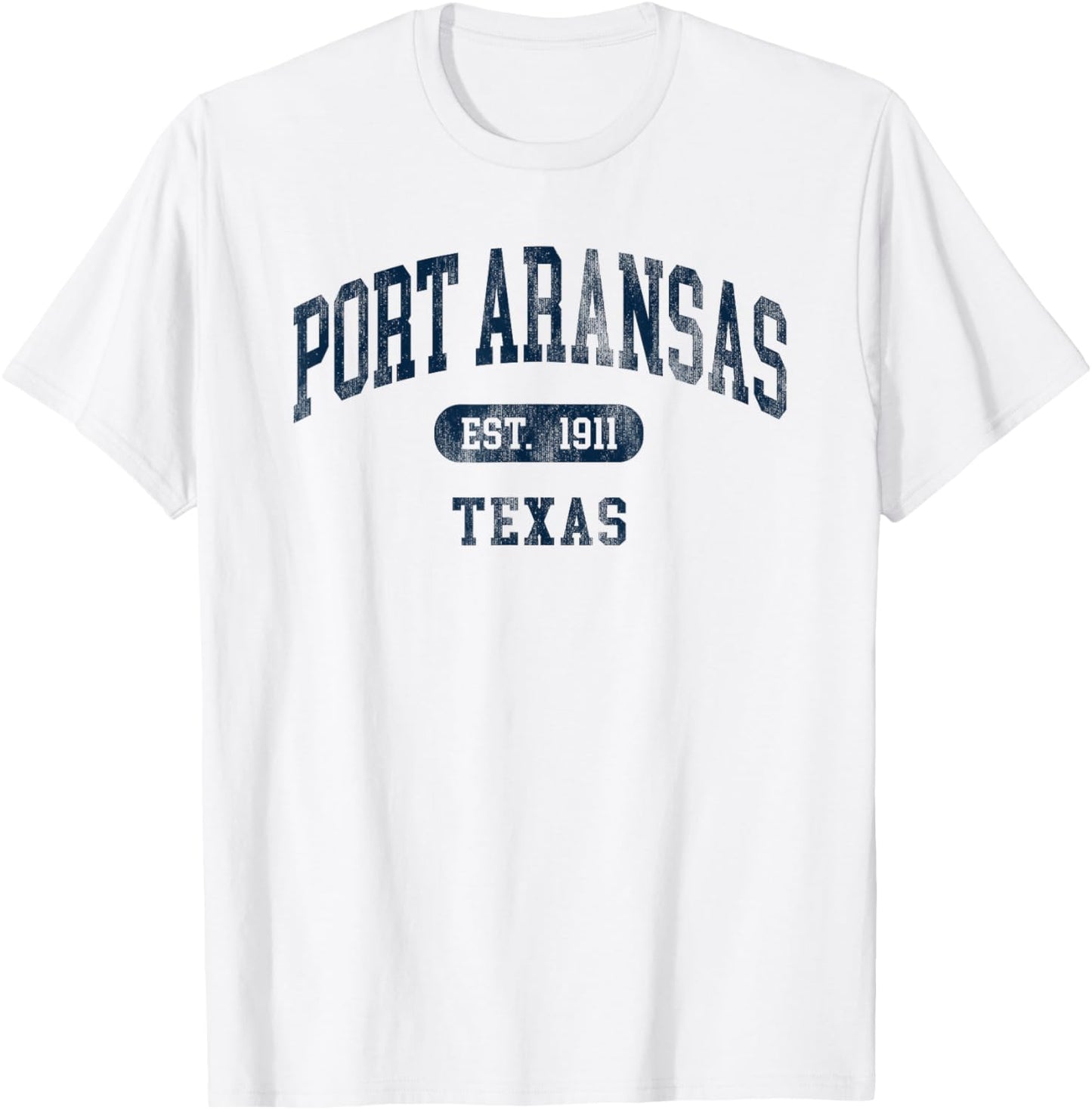 Port Aransas Texas Retro Preppy Throwback Souvenir T-Shirt - T-Shirt | White