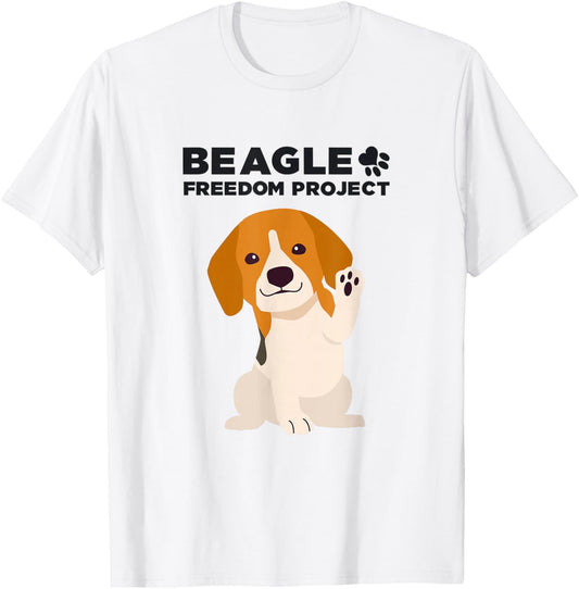 Beagle Freedom Project- Rescue Dogs- Free the Beagles T-Shirt - T-Shirt | White