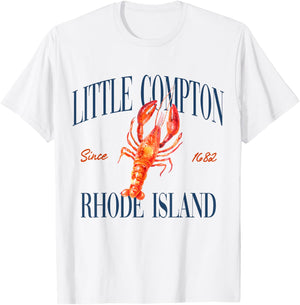 Little Compton Rhode Island Est. 1682 - Old Money, Retro T-Shirt - T-Shirt | White