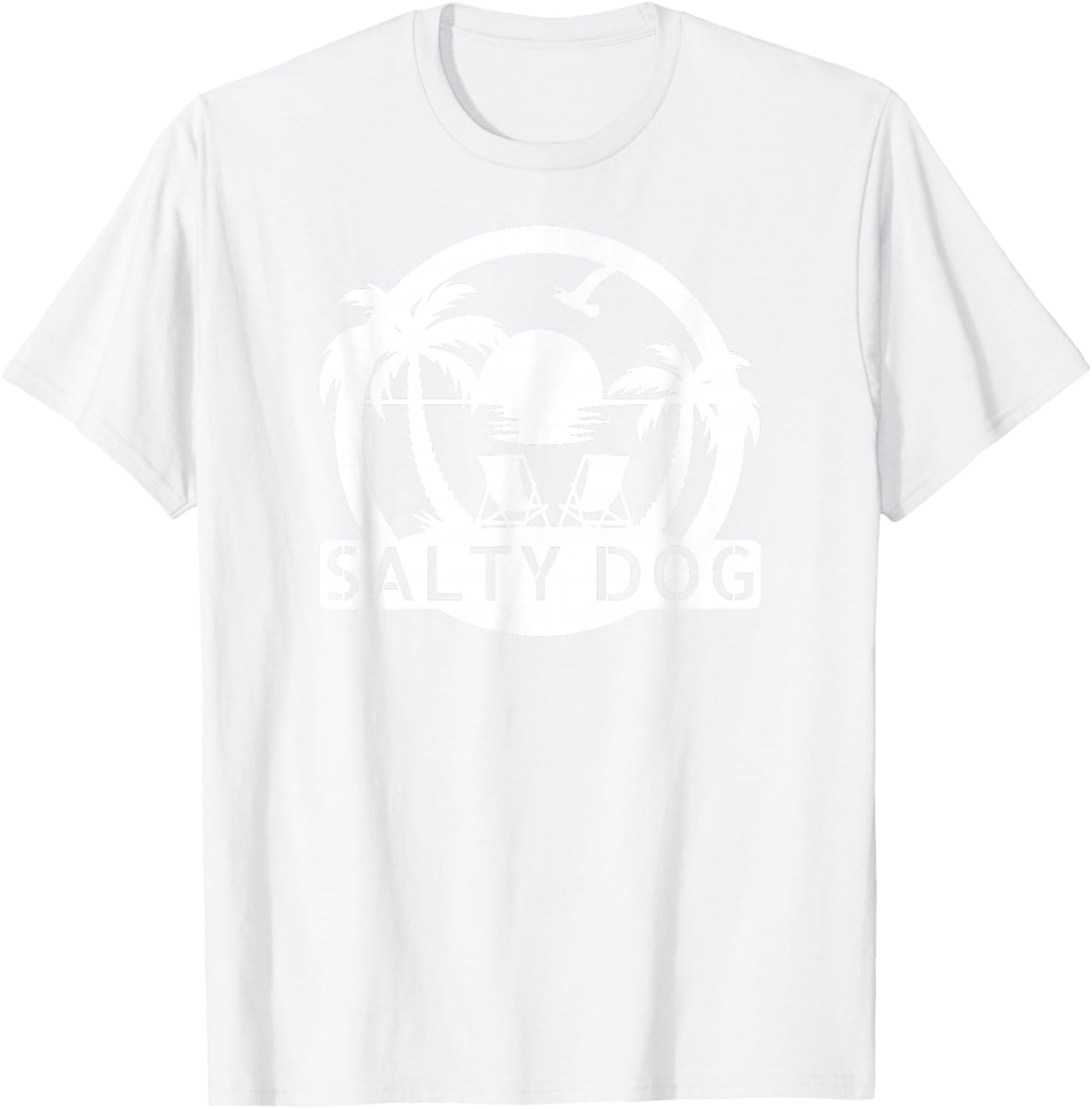 SALTY DOG, Beach Palm Tree T-Shirt - T-Shirt | White