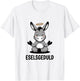 ESELSGEDULD Lustiger Meditierender Esel Yoga T-Shirt - T-Shirt | White