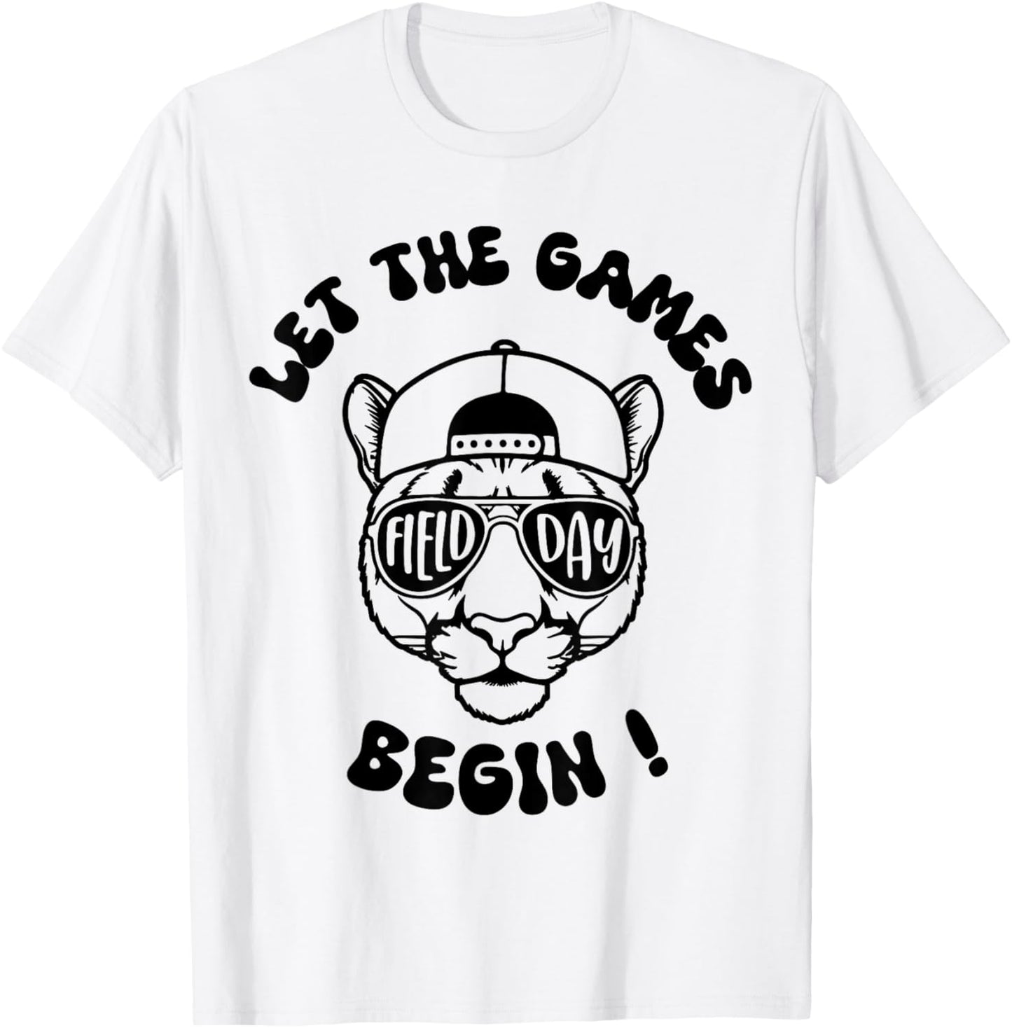 Field Day Let The Games Begin Cougars School Mascot Kids T-Shirt - T-Shirt | White
